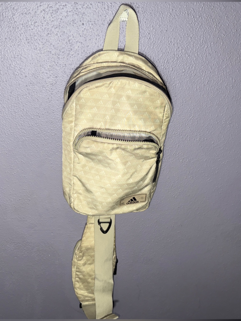 adidas Cream Sling Pack with Subtle Logo